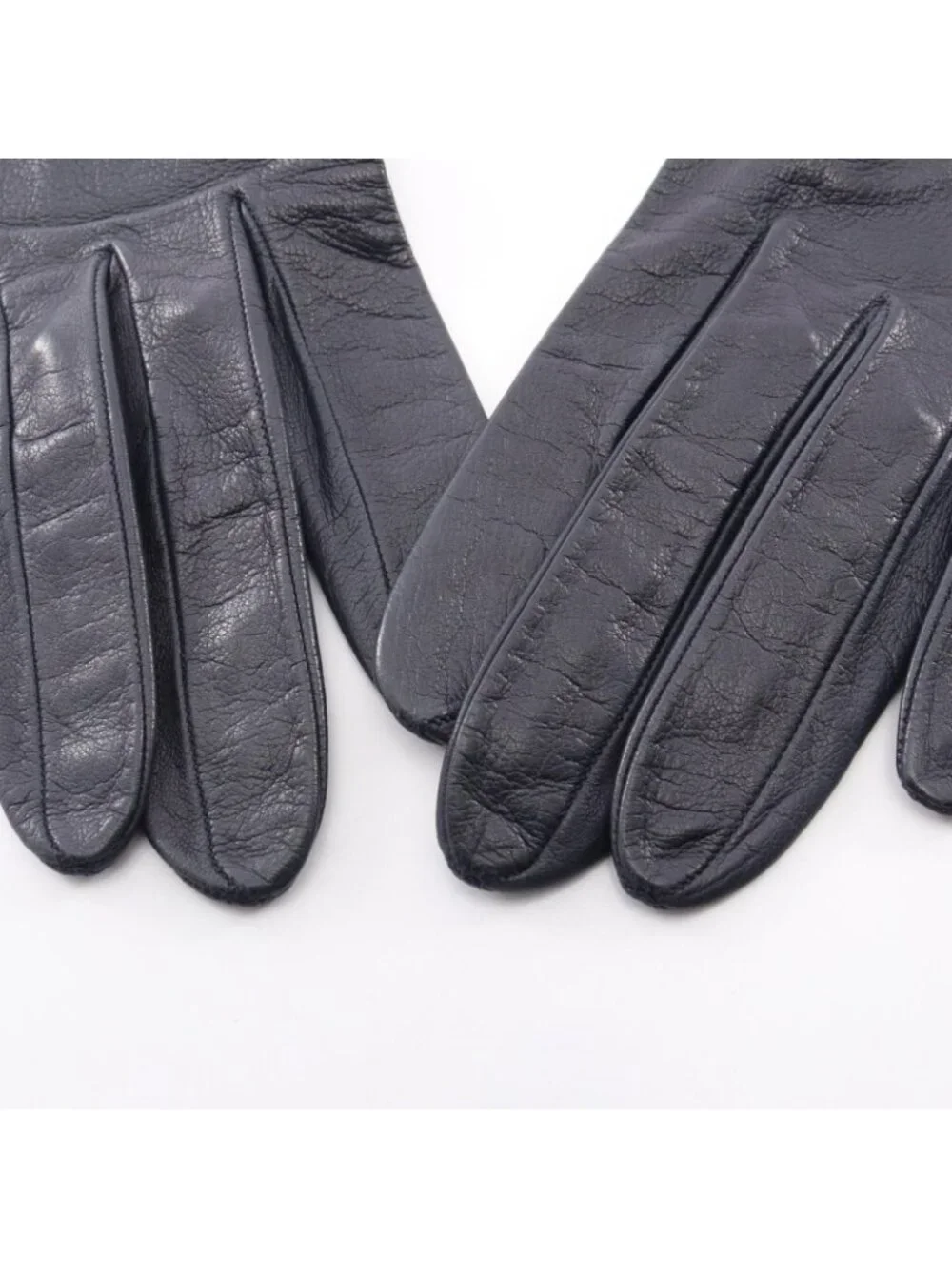 Hermes Gloves Logo Leather